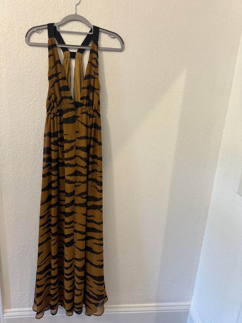 Show Me Your Mumu Zebra Printed Deep V Maxi